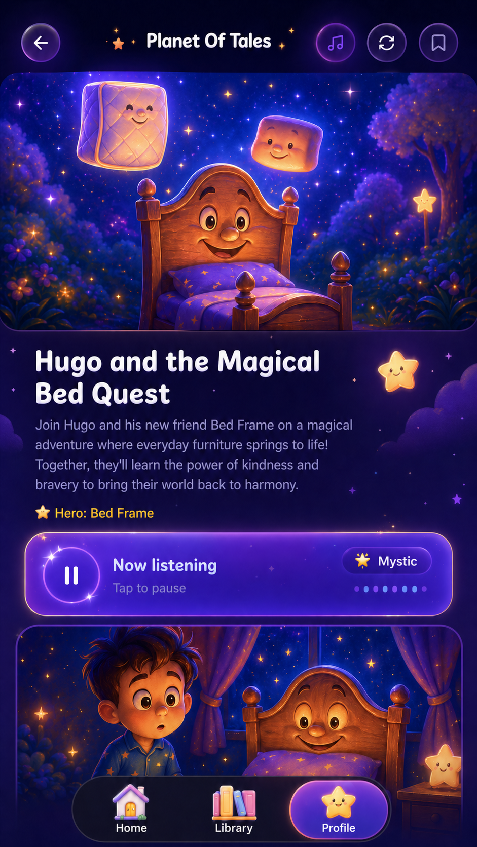 Story listening screen